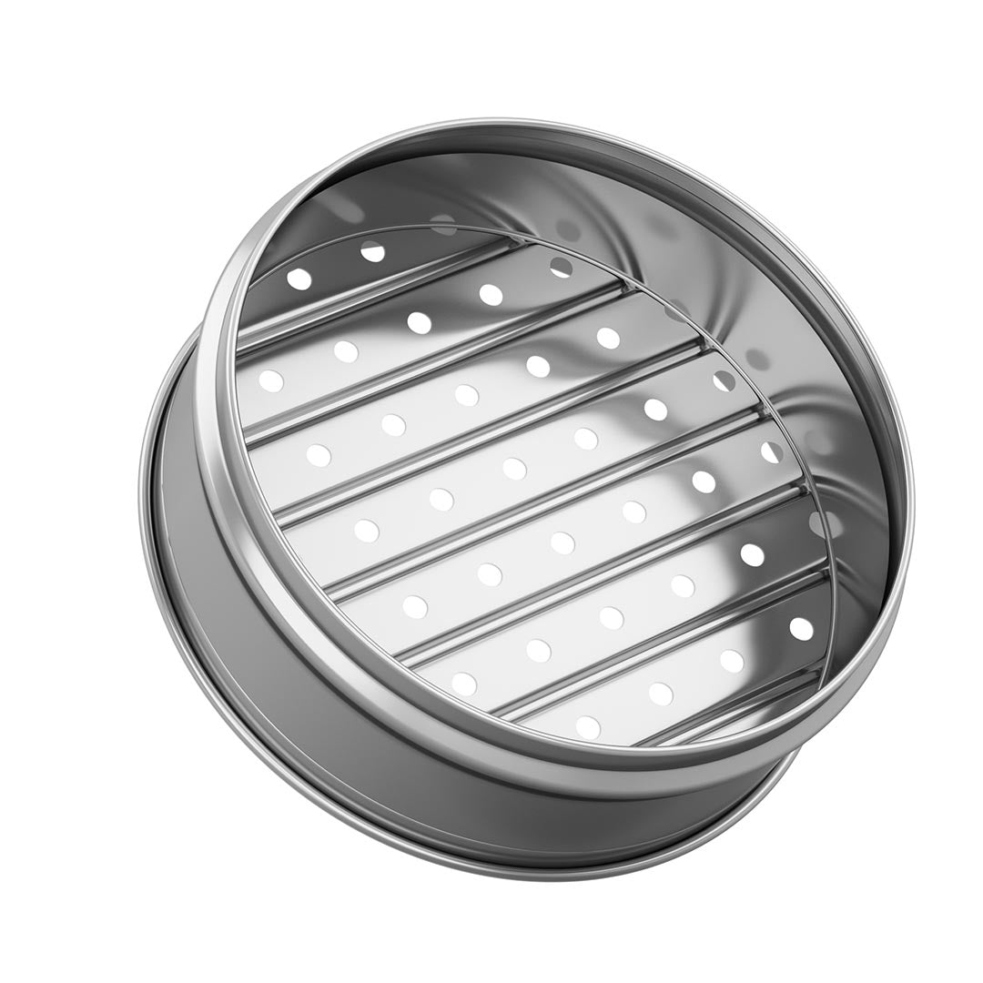 SOGA 2X Stainless Steel 3 Tier Steamer with Lid Basket Pot 25cm