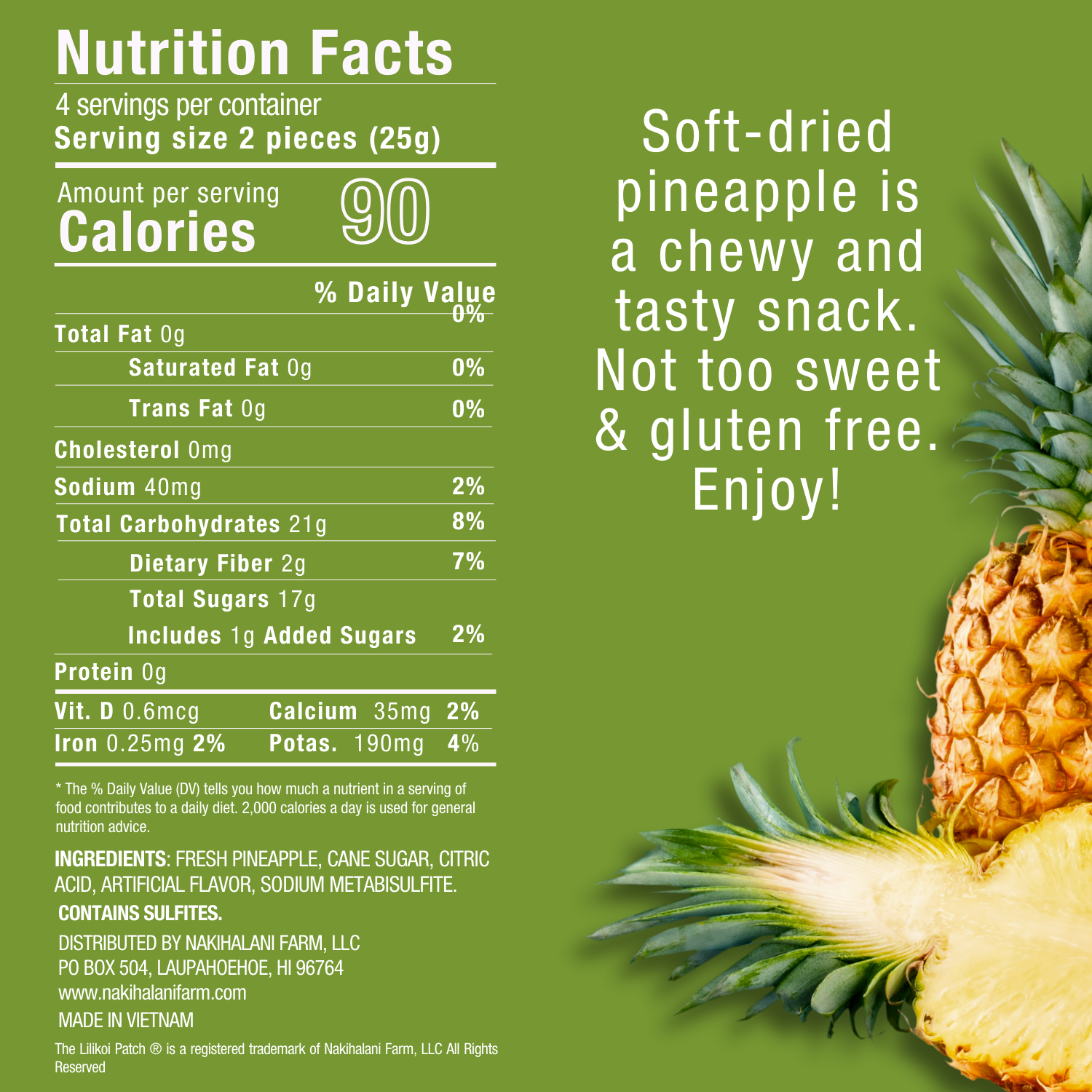 Soft Dried Pineapple