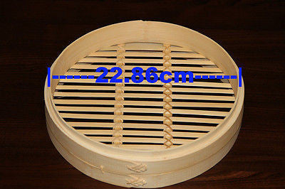 NNEDSZ 9 Inch Bamboo Steamer Set-2 Steamer Baskets With 1 Lid