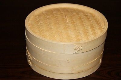NNEDSZ 9 Inch Bamboo Steamer Set-2 Steamer Baskets With 1 Lid