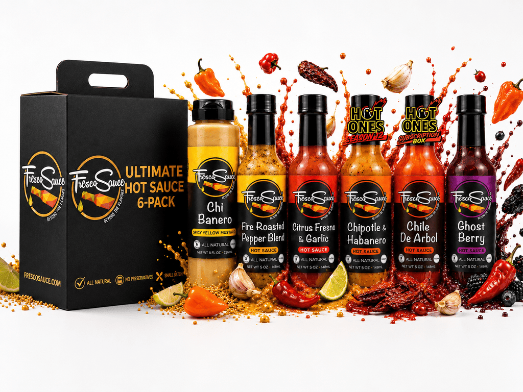 Fresco Sauce King Hot Sauce 6 pack Bundle  | Includes two Hot Ones Featured Sauces